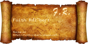 Fuith Róbert névjegykártya
