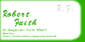 robert fuith business card