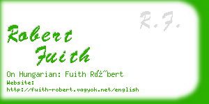 robert fuith business card